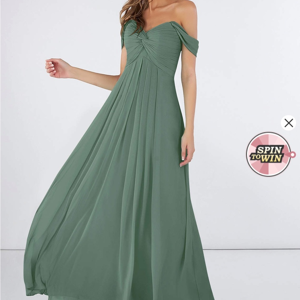 AZAZIE Kaitlynn in Eucalyptus, size 6 bridesmaid dress